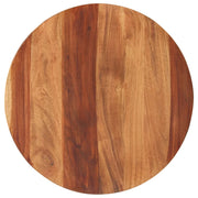 Piano Tavolo in Legno Massello di Acacia Rotondo 25-27 mm 50 cm 285973