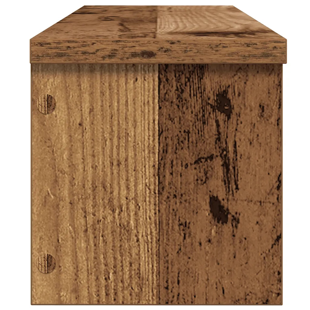 Scaffali da Cucina Impilabili 2 pz Legno Vecchio 50x15x16 cm 860496