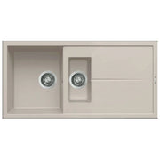 Elleci Best 475 Lavello 1 Vasca e Vaschetta con Gocciolatoio Granitek Bianco Soft 100x51 cm