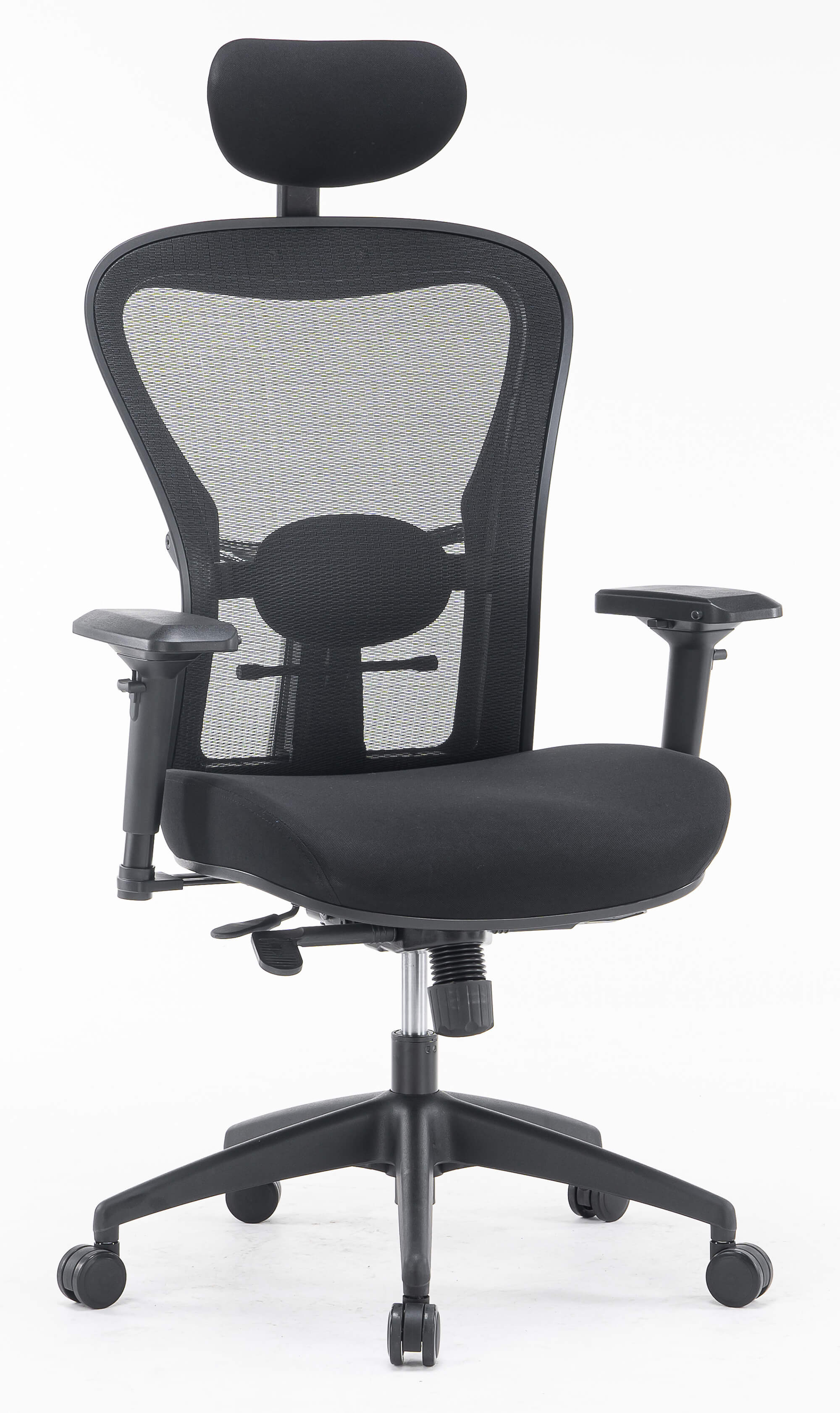 Sedia Poltrona Direzionale da Ufficio in Tessuto e Rete Pasadena Nera