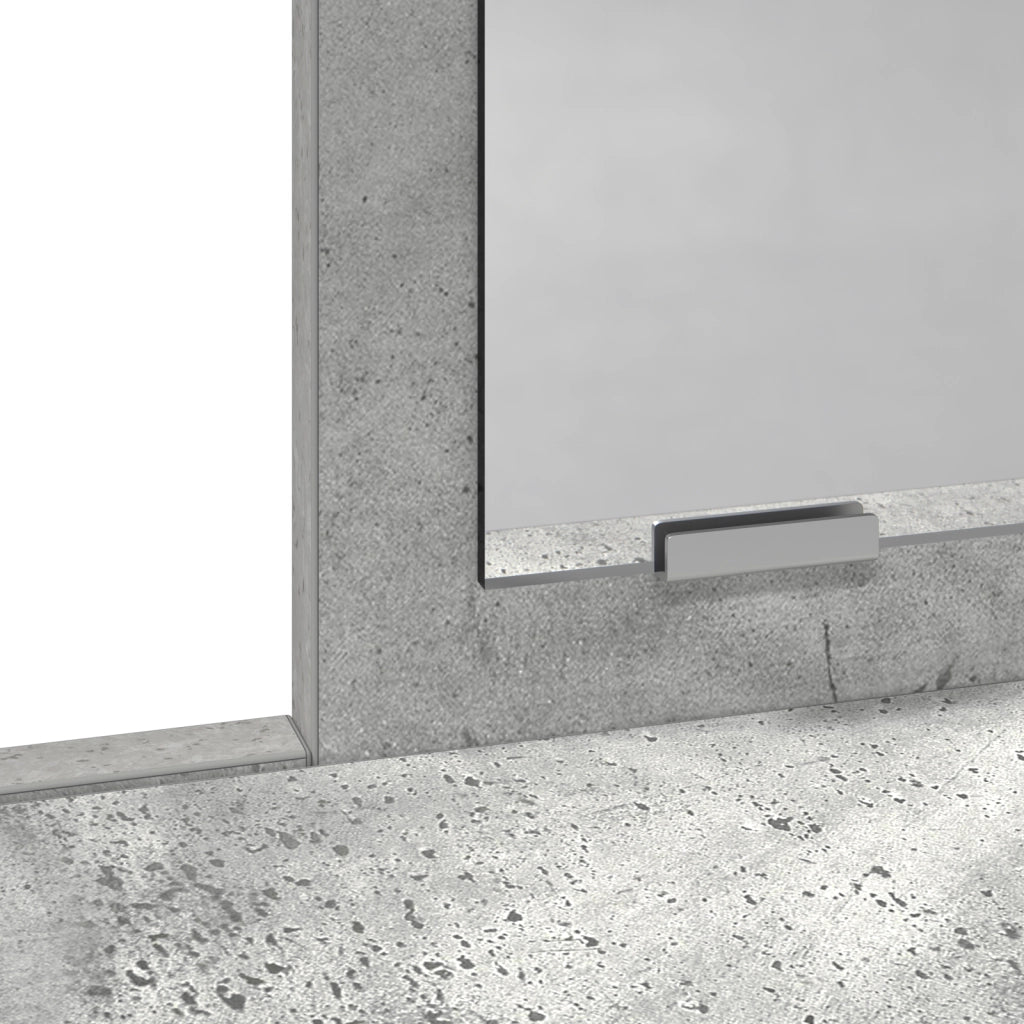 Tavolo da Trucco con Cassetti Grigio Cemento 79x41x140 cm