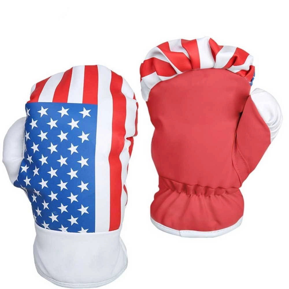 Trade Shop - Guantoni Da Boxe Pugilato Giocattolo Bambini America Stelle E Strisce Plastica -