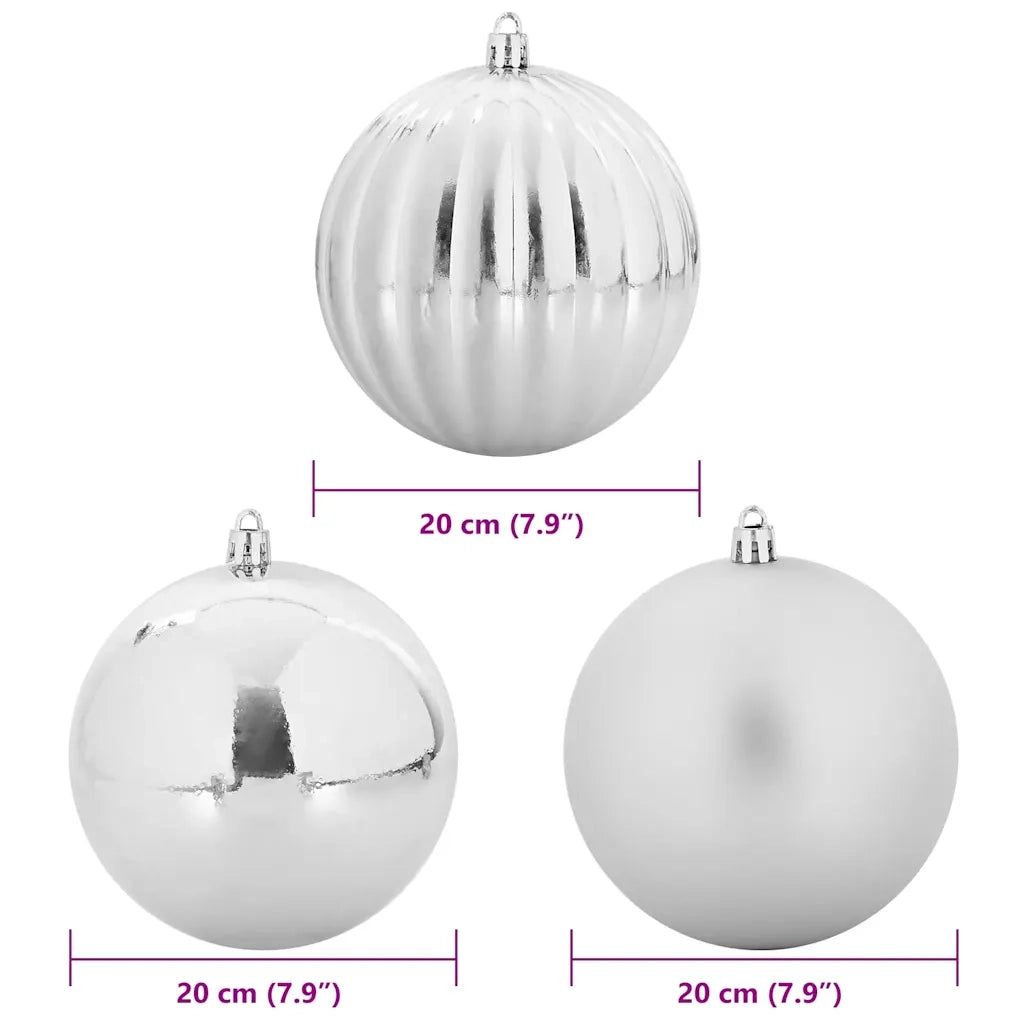 Set di palline di Natale XXL 4 pz Argento Plastica CFW3204352