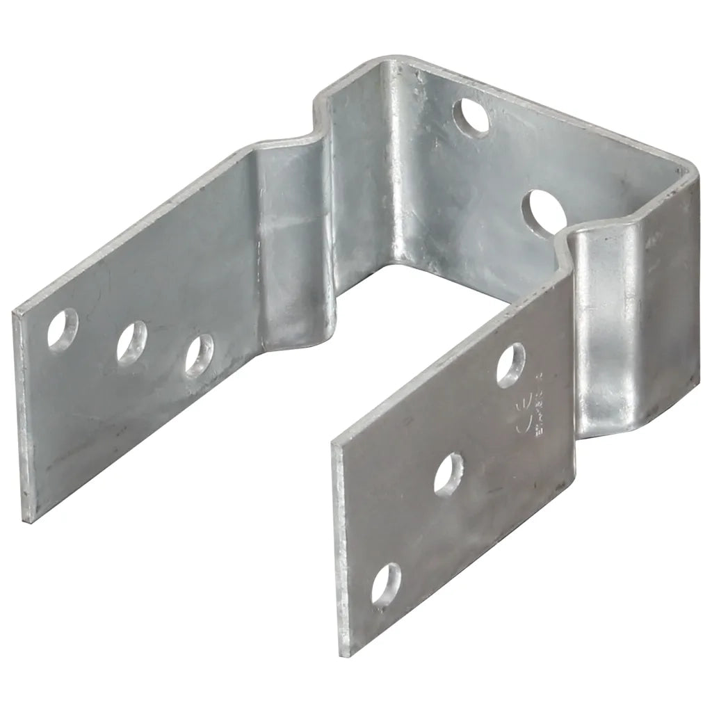 Picchetti per Recinzione 12 pz Argento 9x6x15cm Acciaio Zincato