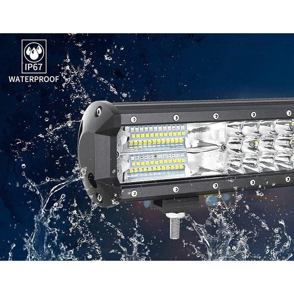 Trade Shop - Faro Barra Supplementare Profondita Auto Fuoristrada 12v 24v 96 Led 288 W 6000k -