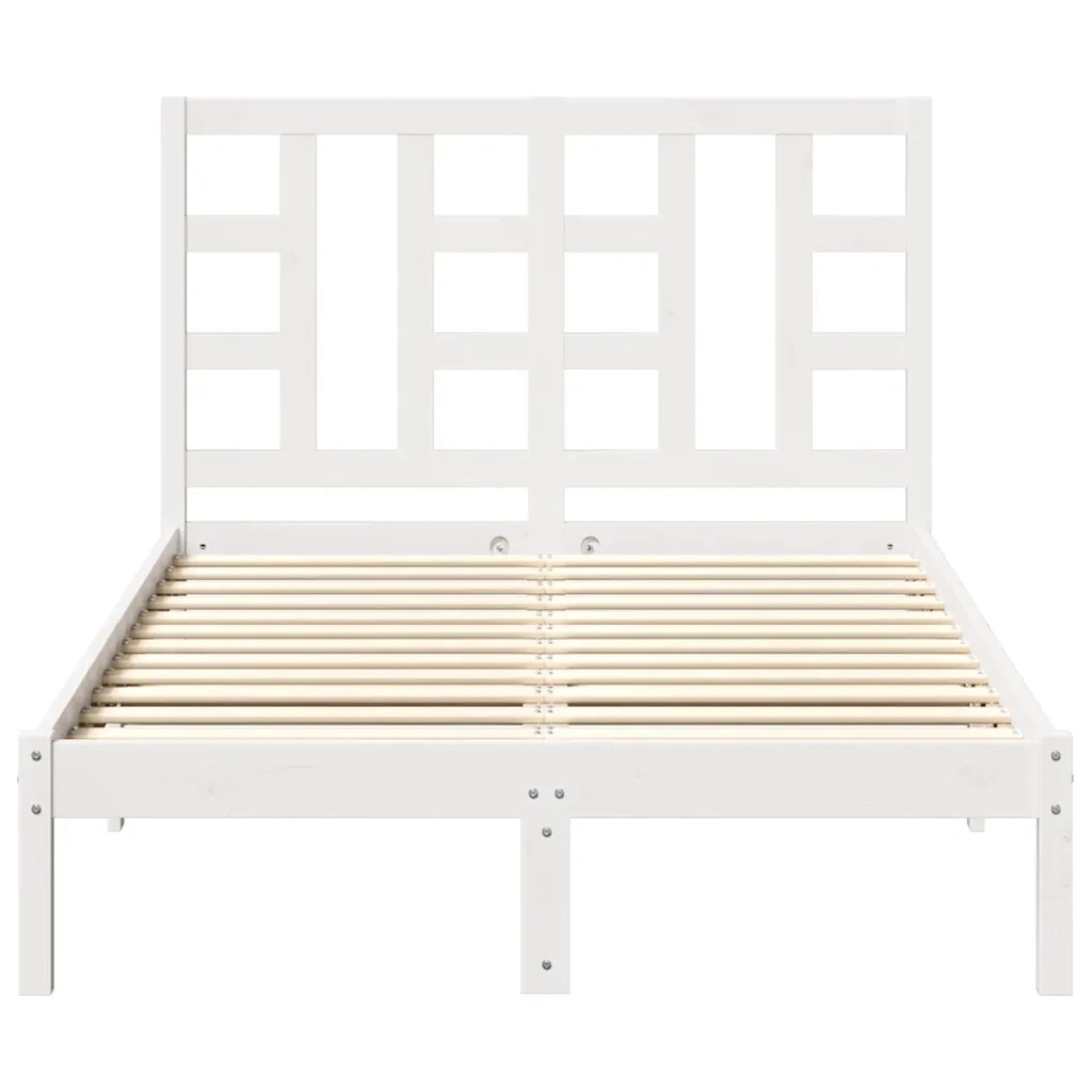 Giroletto-Struttura Letto Bianco in Legno Massello 120x200 cm 955109