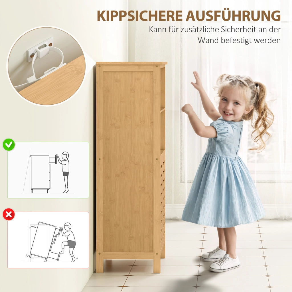 Armadietto da Bagno in Bamb¨´ ¨C zephmum ¨C 50x29x92 cm Naturale