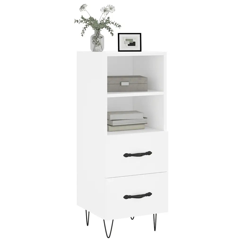Credenza-Buffet-Armadio da cucina Bianca 34,5x34x90 cm in Legno Multistrato 810801