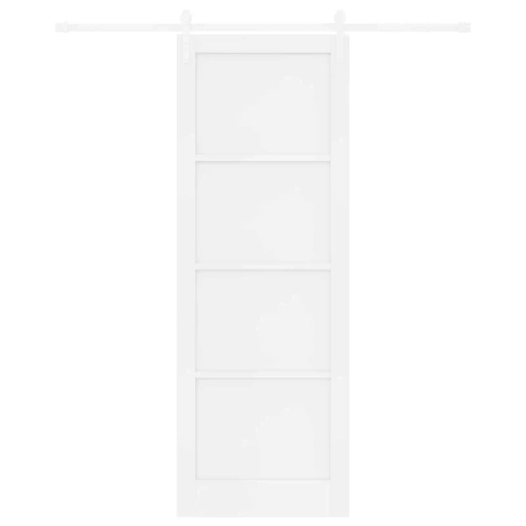Porta scorrevole Bianco 83 x 232 cm Legno Massello di Pino