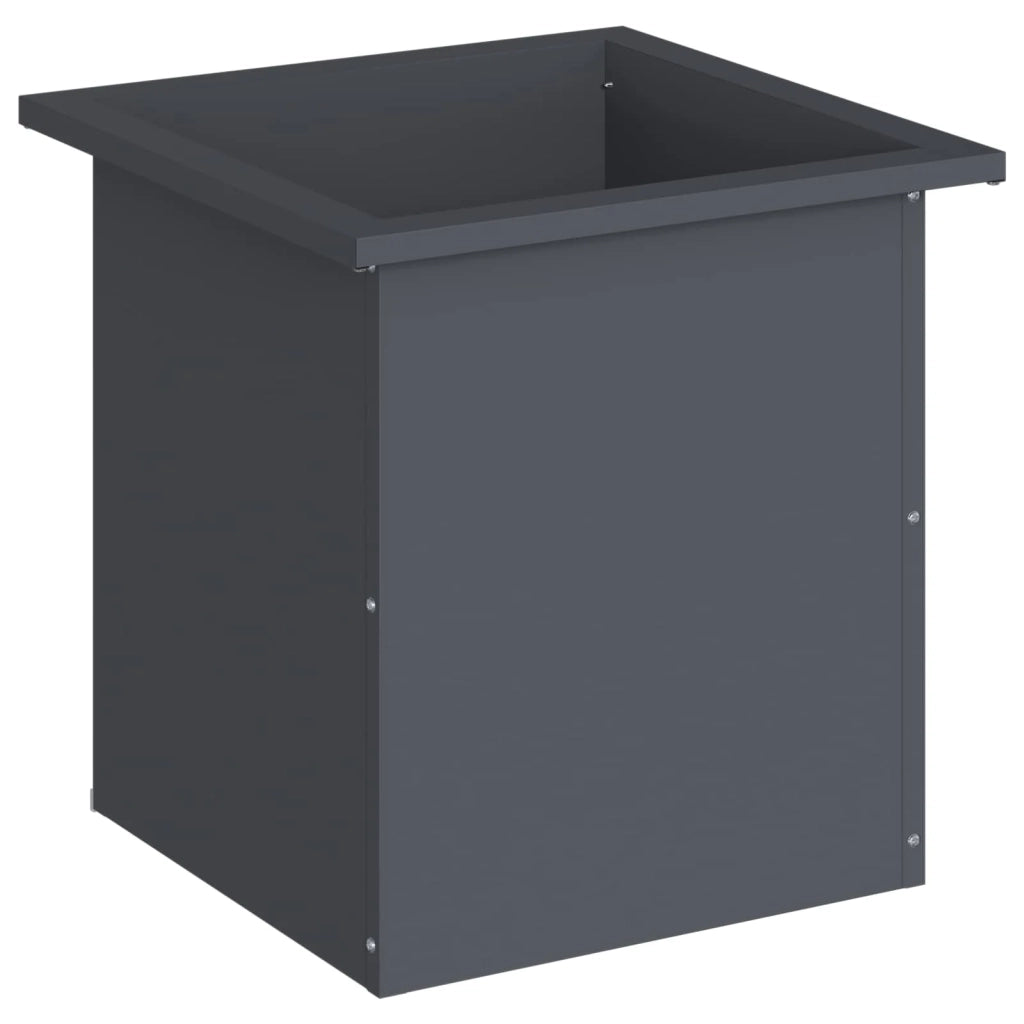 Fioriera da giardino con LED Antracite 40 x 40 x 40 cm Acciaio 8008130