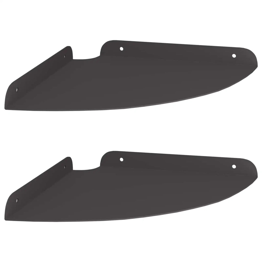 Mensola Galleggiante per Angolo 2 pcs Nero 24 x 24 x 2 cm
