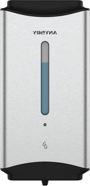 Wandhouder automatico per detergente liquido - finitura in acciaio inox - capacità di 1100 ml - acciaio inox liscio