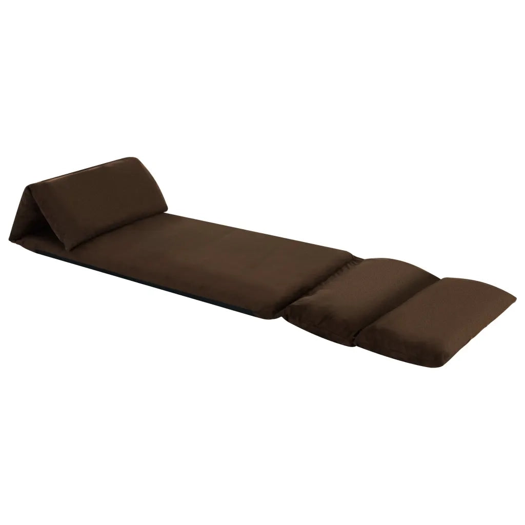 Sedia a Sdraio da Terra Pieghevole Marrone in Microfibra cod mxl 66244