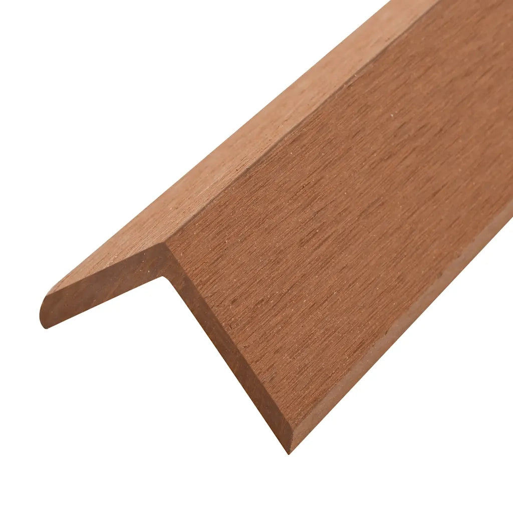 Profili Angolari per Bordi 5 pz in WPC 170cm Marrone Chiaro CFW8451790