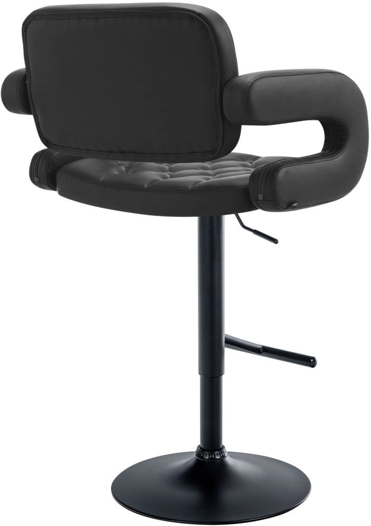 Sgabello Dublin in similpelle nero,nero