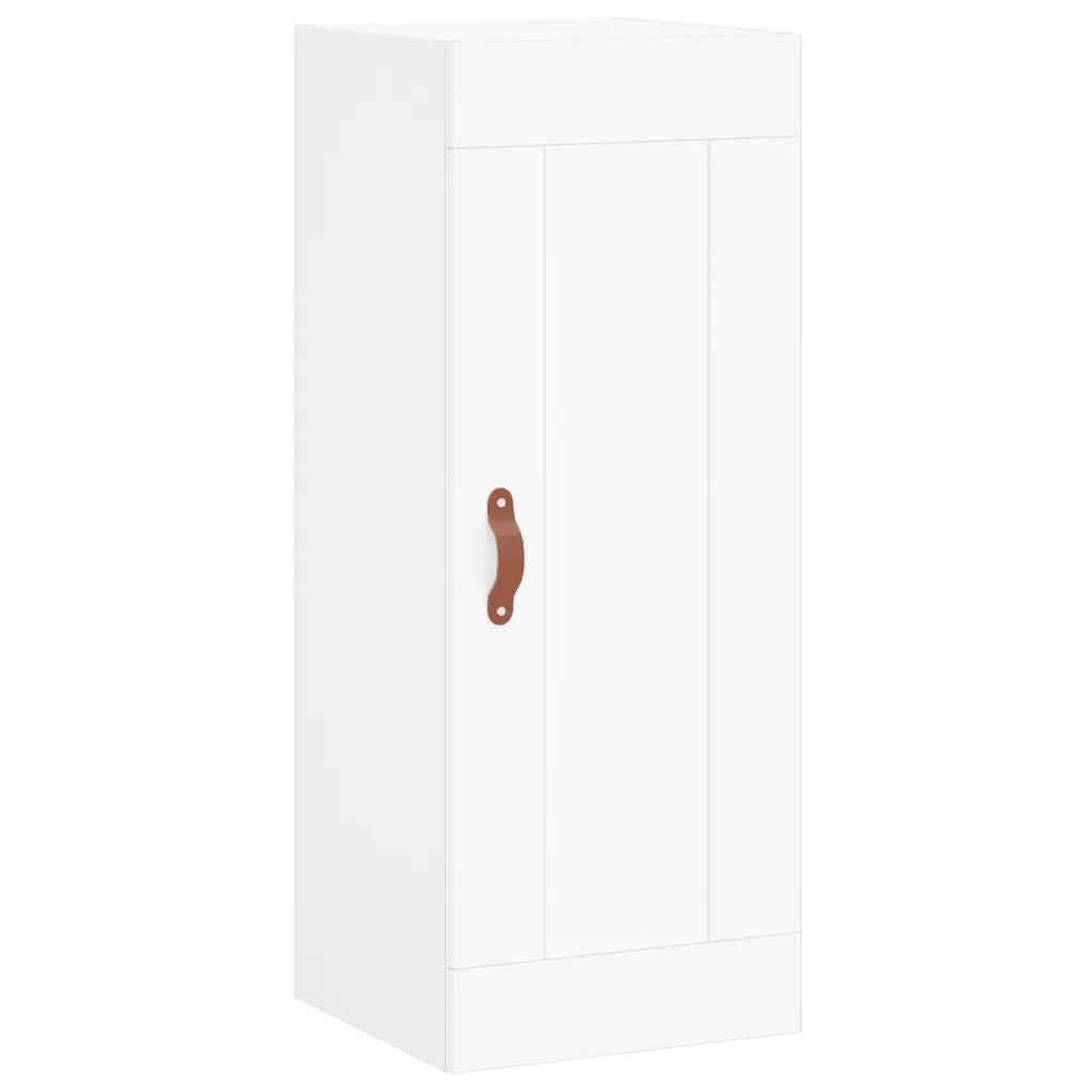 Credenza-Buffet-Armadio da cucina Bianca 34,5x34x180 cm in Legno Multistrato 956847