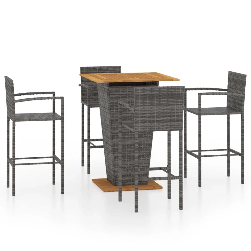 Set Bar da Giardino 5 pz Grigio cod mxl 40296