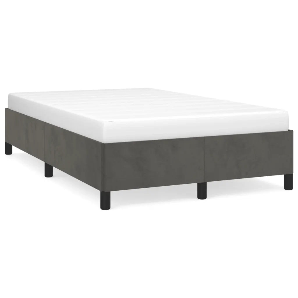 Giroletto senza Materasso-Struttura Letto Grigio Scuro 120x200 cm Velluto 557097