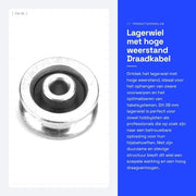 Lagerwiel per catena - Migliora l'efficienza del tuo lavoro - Diametro 28 mm - Cavo di guida per catena - Ideale per blocchi di traino - Tecnica di trasmissione di movimento - Codice prodotto: [codice prodotto]