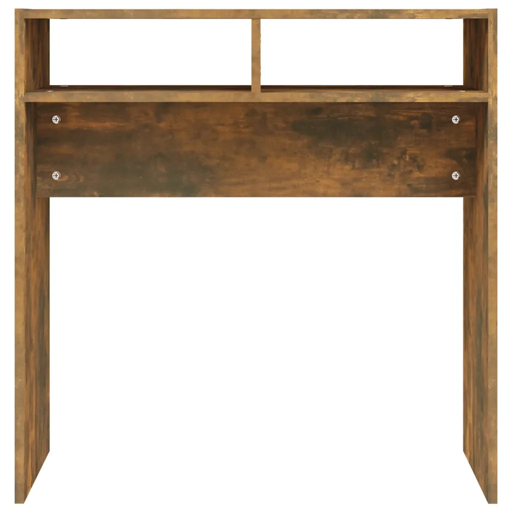 Tavolino Consolle Rovere Fumo 78x30x80 cm in Legno Multistrato 815936