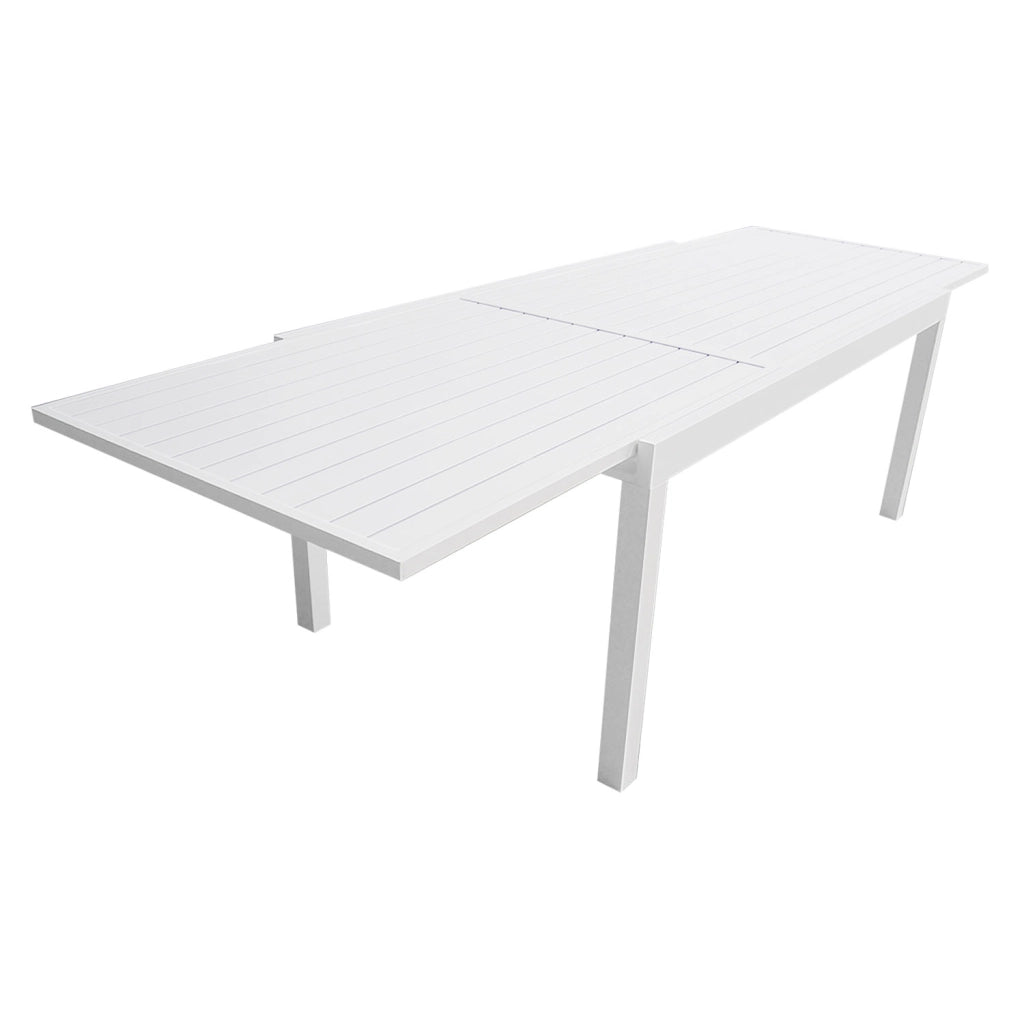 VENEZIASet di mobili da giardino estensibili in alluminio 180/300 - bianco