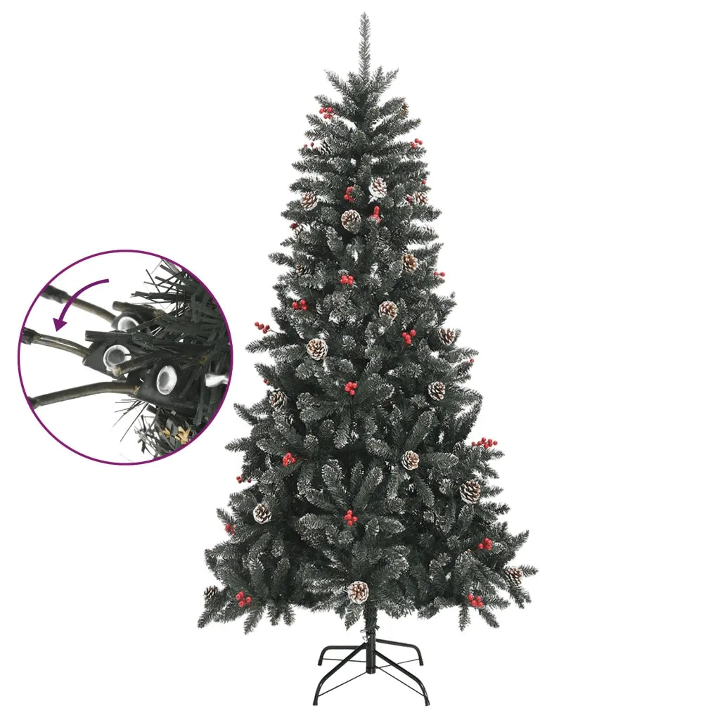 Albero di Natale Artificiale con Base Verde 210 cm PVC cod mxl 26671