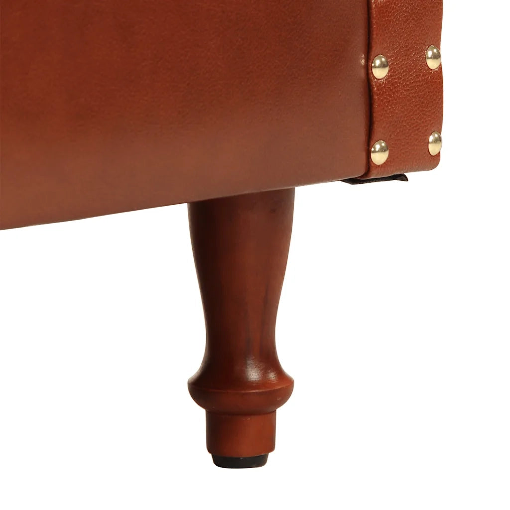 Poltrona a Pozzetto Marrone in Vera Pelle cod mxl 19224
