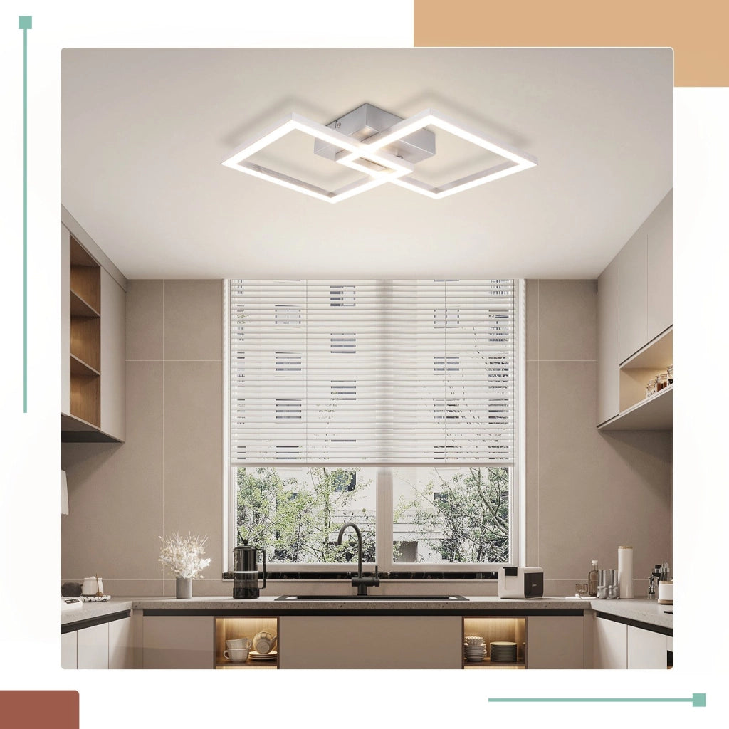 ZMH Lampada da soffitto LED moderna 2 fiamme 24W per soggiorno camera letto corridoio