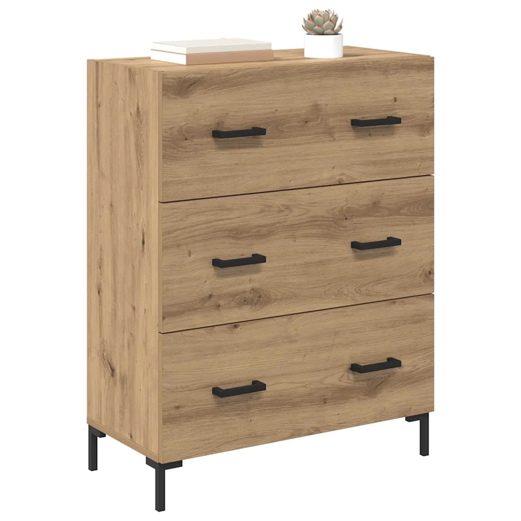 Credenza con Cassetto-Buffet-Armadio da cucina Rovere artigianale 69,5 x 34 x 90 cm 218794