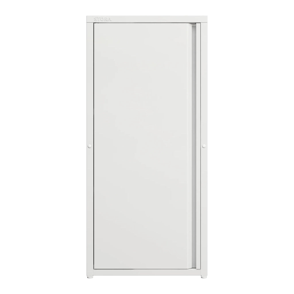 Mobiletto in metallo 88 x 40 x 35 cm bianco 03_0006356
