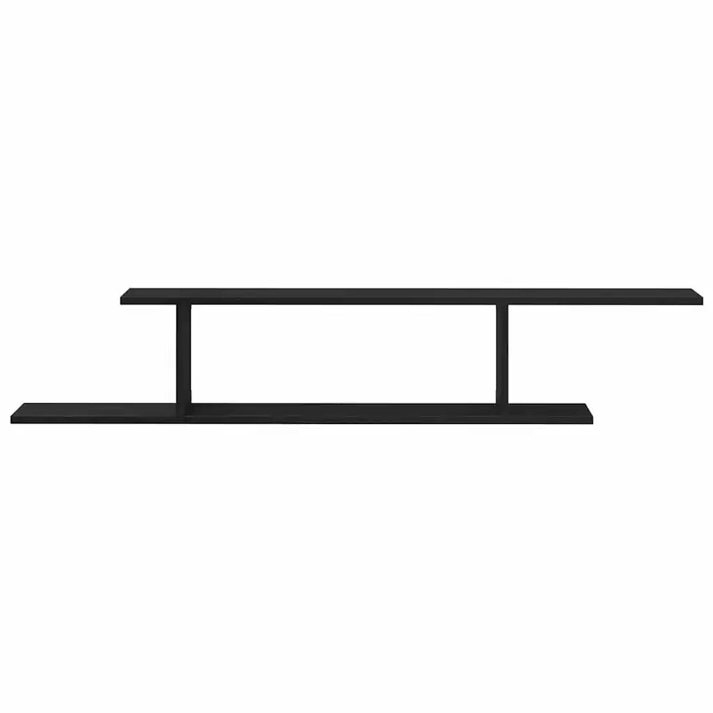 Mensola per TV da fissare a muro A parete Rovere Nero 862638