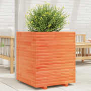 Fioriera Giardino Marrone Cera 60x60x72 cm Legno Massello Pino 3282616