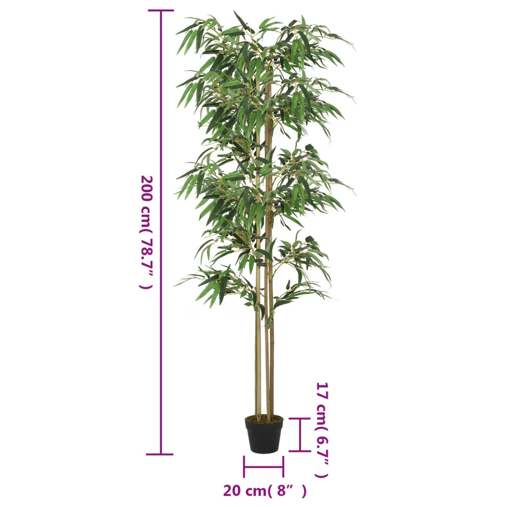 Albero BambÃ¹ Artificiale 1520 Foglie 200 cm Verde