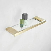 Pavimento da bagno in vetro resistente, laccato oro, 55 cm