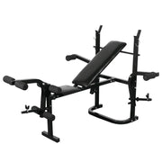 Panca-Sgabello Multifunzione con Bilanciere e Set di Manubri 30,5 kg