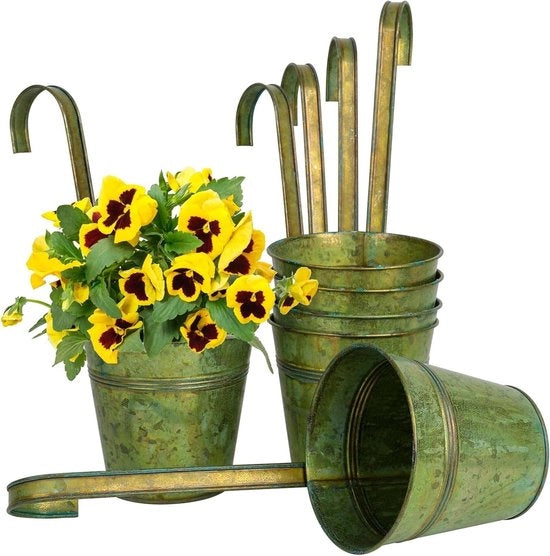 Bacchette per piante galvanizzate - stile vintage - set da 6 - metallo