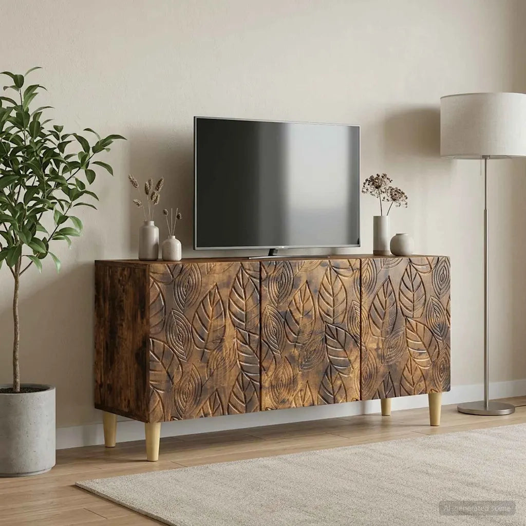 Mobile TV 99 x 34,5 x 50 cm Rovere Fumo Legno ingegnerizzato 895180