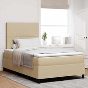 Letto a molle con testiera Grigio chiaro e bianco 120 x 190 cm 3337550