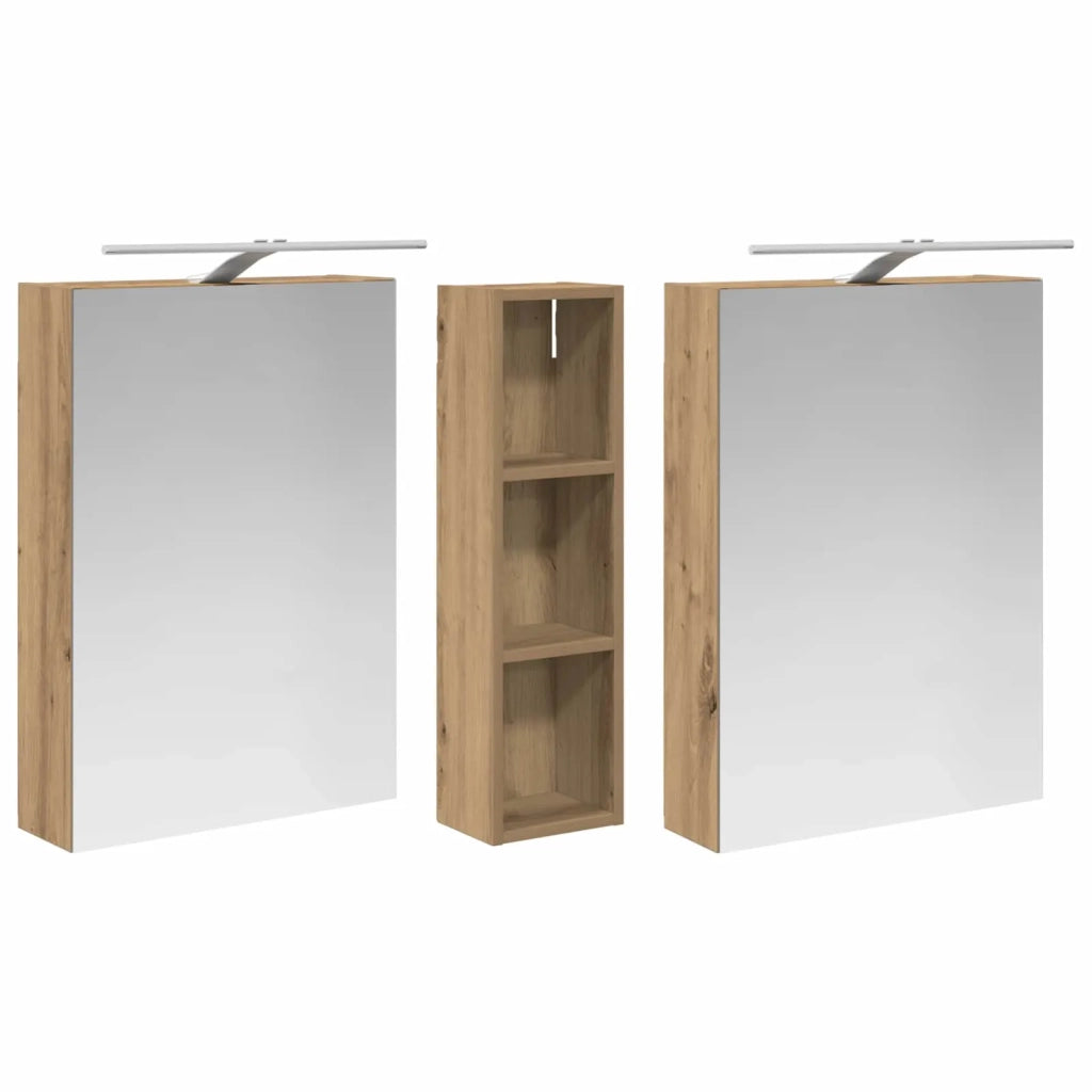 Set di Armadi da Bagno con lo scaffale 3 pcs 120 x 14,5 x 70 cm 3403759
