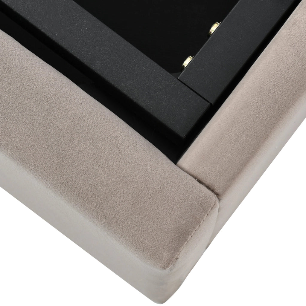 Letto imbottito 90x200 con testiera regolabile e contenitore salvaspazio