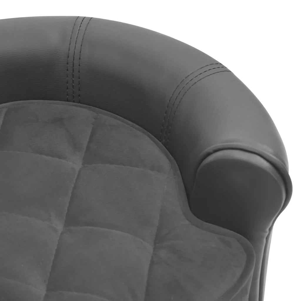 Divano per Cani Grigio 48x48x32 cm in Peluche e Similpelle CFW2662364