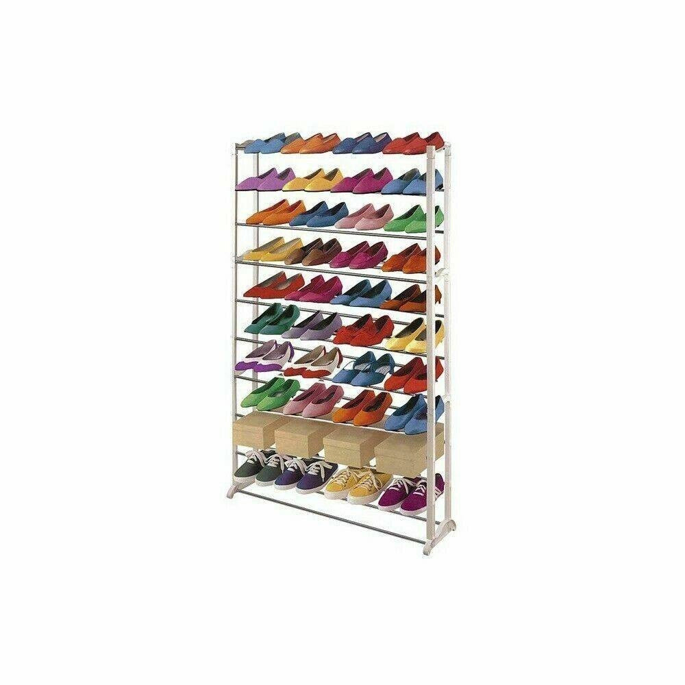 Trade Shop - Scarpiera 50 Paia Scarpe Salvaspazio Organizer Ordine Ripostiglio Casa Armadio -