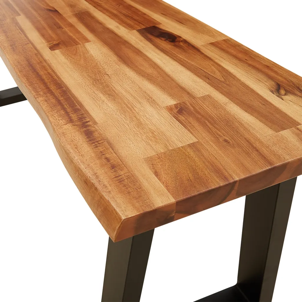 Set da Pranzo 3 pz con Bordi Vivi in Legno Massello di Acacia 3157524