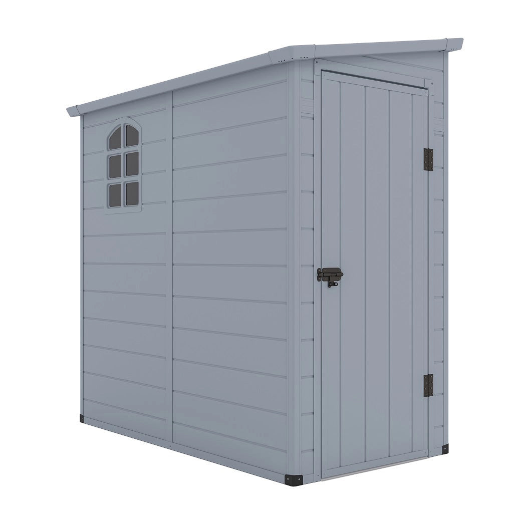 Casetta Porta Attrezzi da Giardino in Plastica cm 111x191x194 - REX