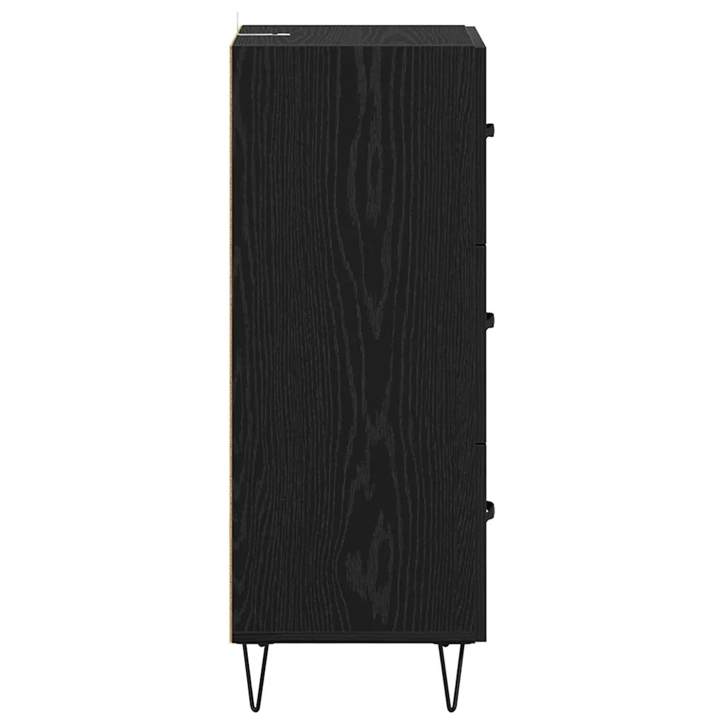 Credenza-Buffet-Armadio da cucina Rovere nero 34 x 34.5 x 90 cm Legno multistrato 717195