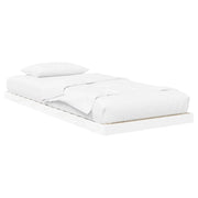 Letto singolo | Letto per adulti | Struttura letto a terra Bianco 75 x 190 cm Legno multistrato