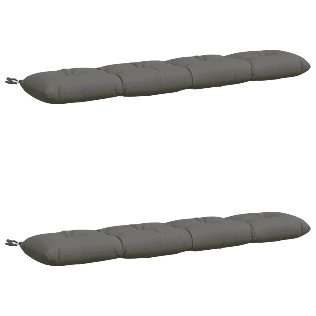 Cuscini per Panchina a 2 Pezzi VIANEN 100% Poliestere Grigio 952867