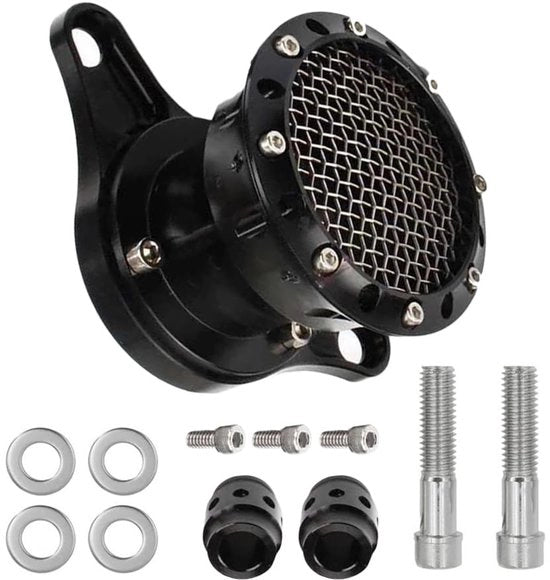 Motorfiatale Luchtreinigatore - Filtro d'Aria - Prestazioni Elevate - Nero - Compatibile con Harley Sportster - Adatto per modelli dal 1991