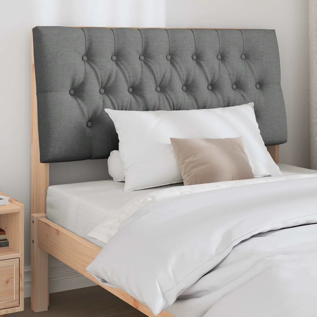 Testiera imbottita Grigio scuro 100 cm Pino massello 879355