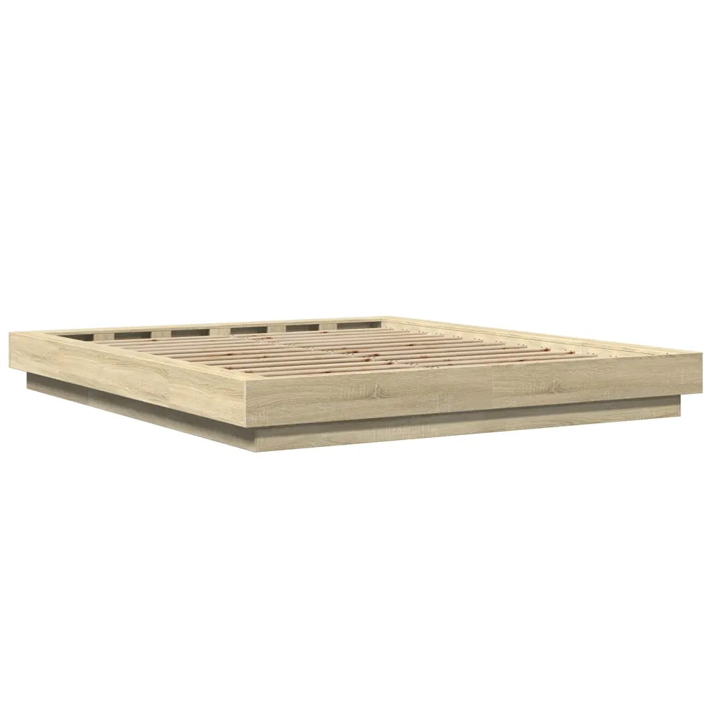 Giroletto-Struttura Letto Rovere Sonoma 150x200 cm in Legno Multistrato 722673